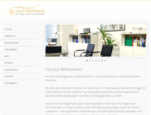 Tablet Screenshot of hautarzt-unterhaching.de